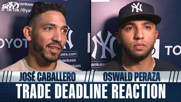 José Caballero on trade to Yankees, Oswald Peraza on trade to Angels