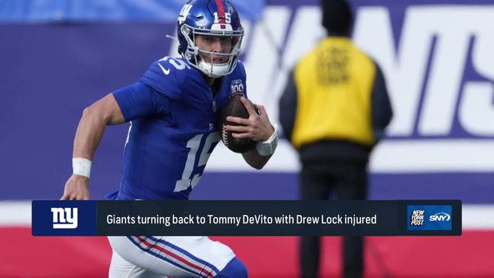 Tommy DeVito returns as Giants QB 1 in Week 15 after injury leaves Drew Lock in a boot