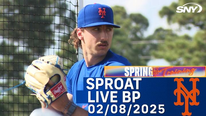 Mets prospect Brandon Sproat preps for 2025 season with a live BP session in Port St. Lucie