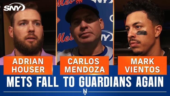 Adrian Houser, Carlos Mendoza and Mark Vientos talk Mets second straight loss in Cleveland