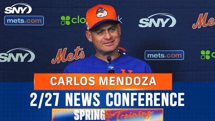 Carlos Mendoza on Clay Holmes' and Max Kranick's strong spring training outing in Mets win