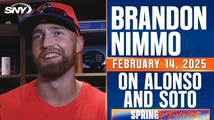 Brandon Nimmo on Juan Soto, Pete Alonso, and his plantar fasciitis