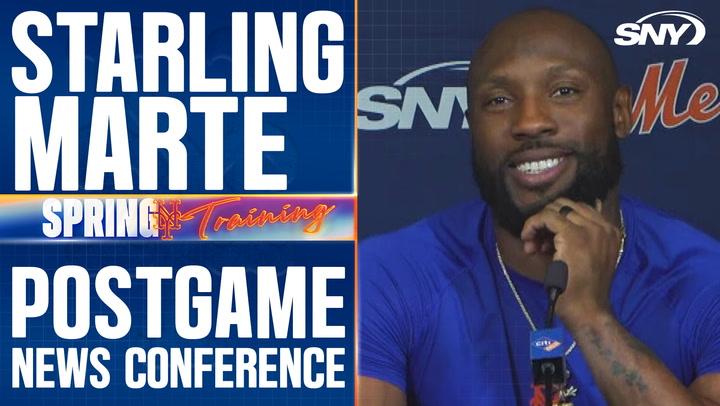 Starling Marte on fan reception during first Mets spring training start of 2025