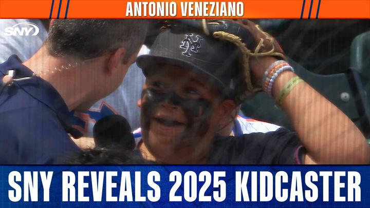 Steve Gelbs surprises SNY’s 2025 Mets Kidcaster at Citi Field