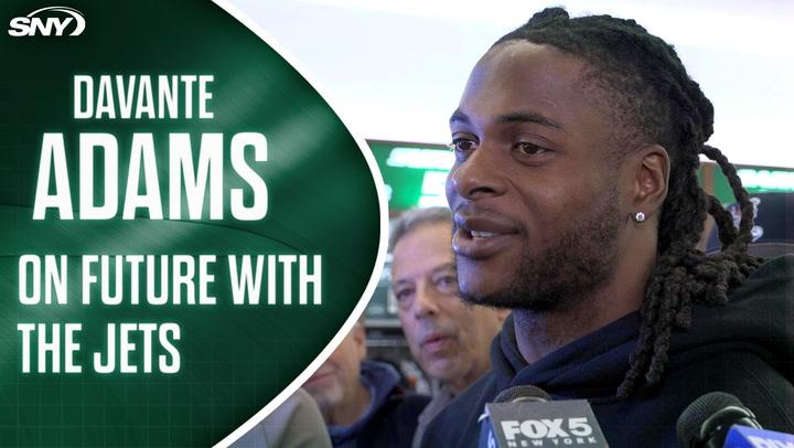 Davante Adams discusses Jets future and Aaron Rodgers' impact on his decision-making process.