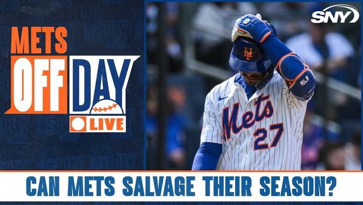 Mets Off Day Live graphic with a Mets player in jersey number 27 and the headline "Can Mets Salvage Their Season