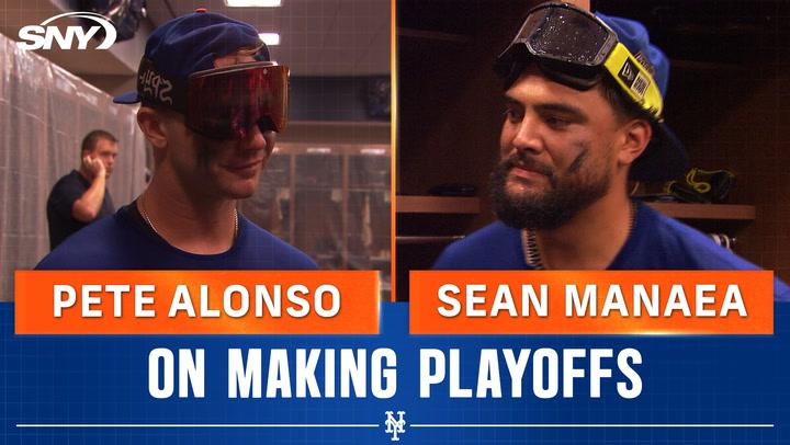 Pete Alonso and Sean Manaea on Mets' crazy game to clinch playoffs: 'It feels so good'