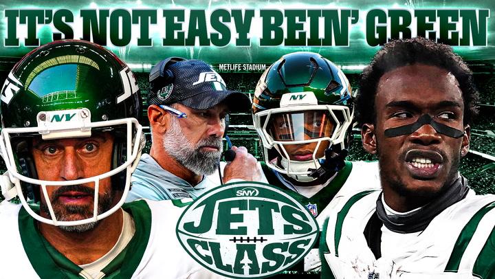 Cover image for Jets Class, featuring players and coaches as questions loom over the future.