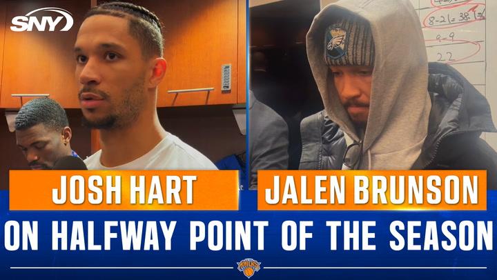 Josh Hart and Jalen Brunson discuss the Knicks' need to improve after loss to Pistons.