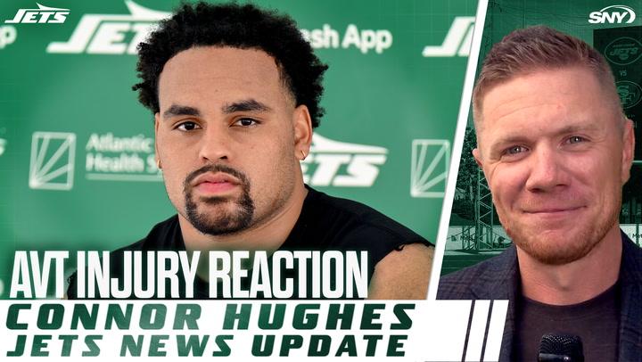 Alijah Vera-Tucker injury reaction and impact on Jets offensive line from Connor Hughes