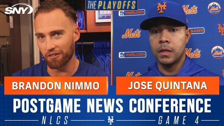 Brandon Nimmo and Jose Quintana discuss Mets' struggles and do-or-die mentality for Game 5.