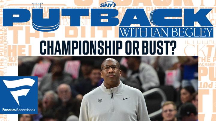 The Putback with Ian Begley, featuring a coach on the sidelines with the question "Championship or Bust?" and Fan