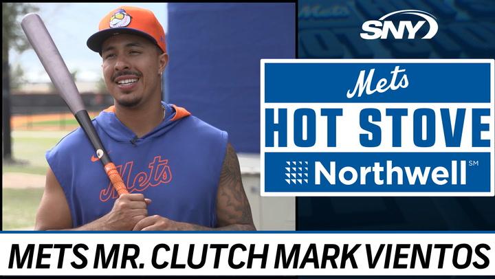 Mets 3B Mark Vientos discusses clutch moments, saying, "I get goosebumps thinking about those."