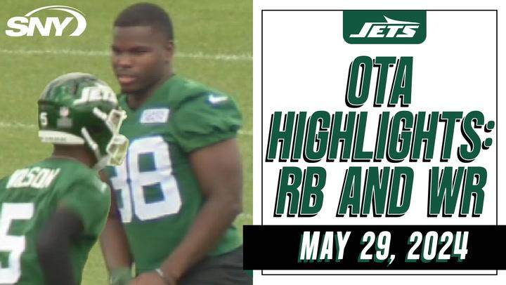 Garrett Wilson snags catches, Tarik Cohen gets footwork in at Jets OTAs