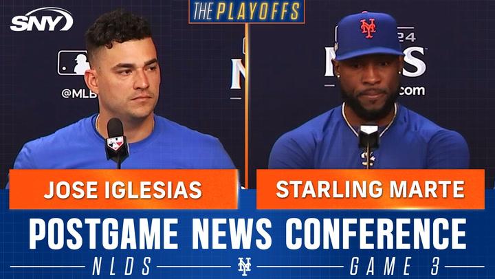 Jose Iglesias and Starling Marte on importance of Mets closing out NLDS during Game 4 at Citi Field