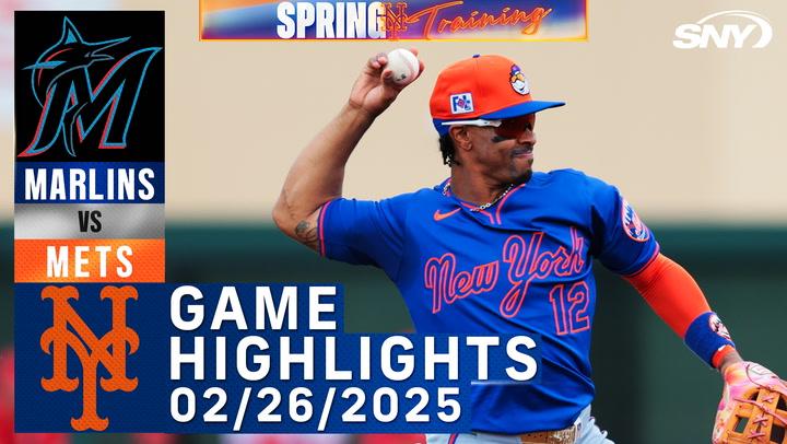 Mets vs Marlins (2/26/25) | Pete Alonso, Francisco Lindor | Mets Highlights