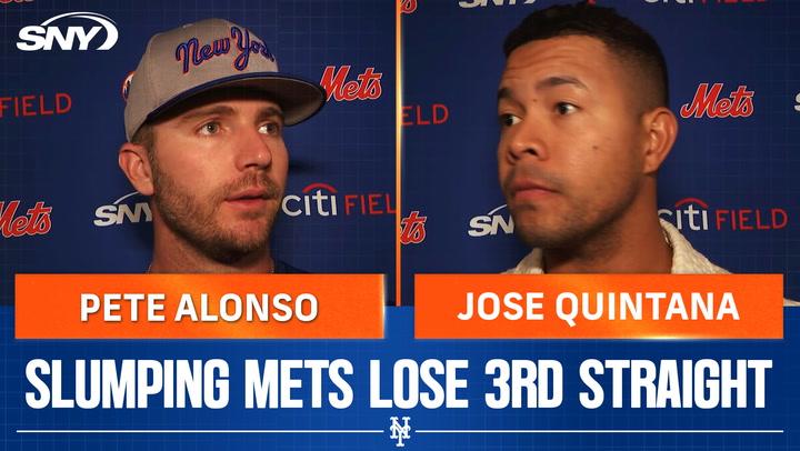 Pete Alonso and Jose Quintana know Sunday's game is a 'must win' after Mets drop third straight