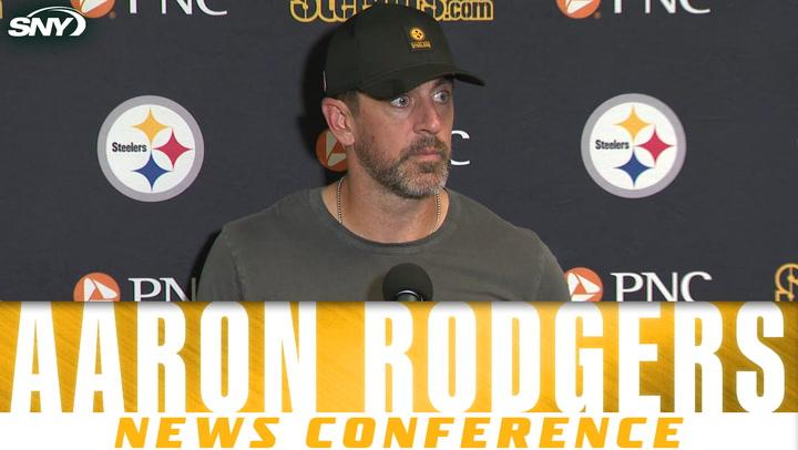 Aaron Rodgers 'happy to beat everybody associated with the Jets' after Steelers' Week 1 win