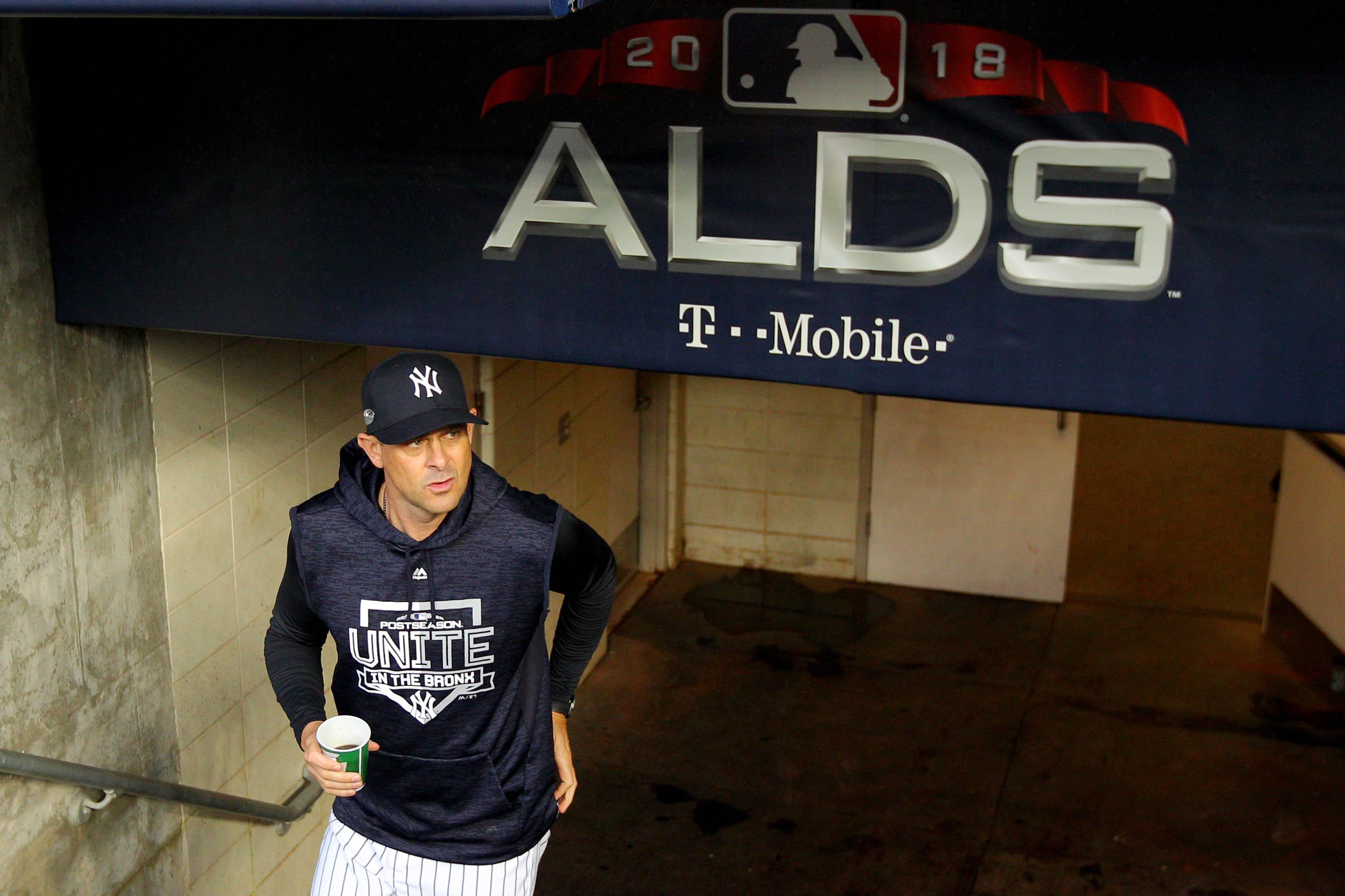 Aaron Boone (17) Mandatory Credit: Brad Penner-USA TODAY Sports