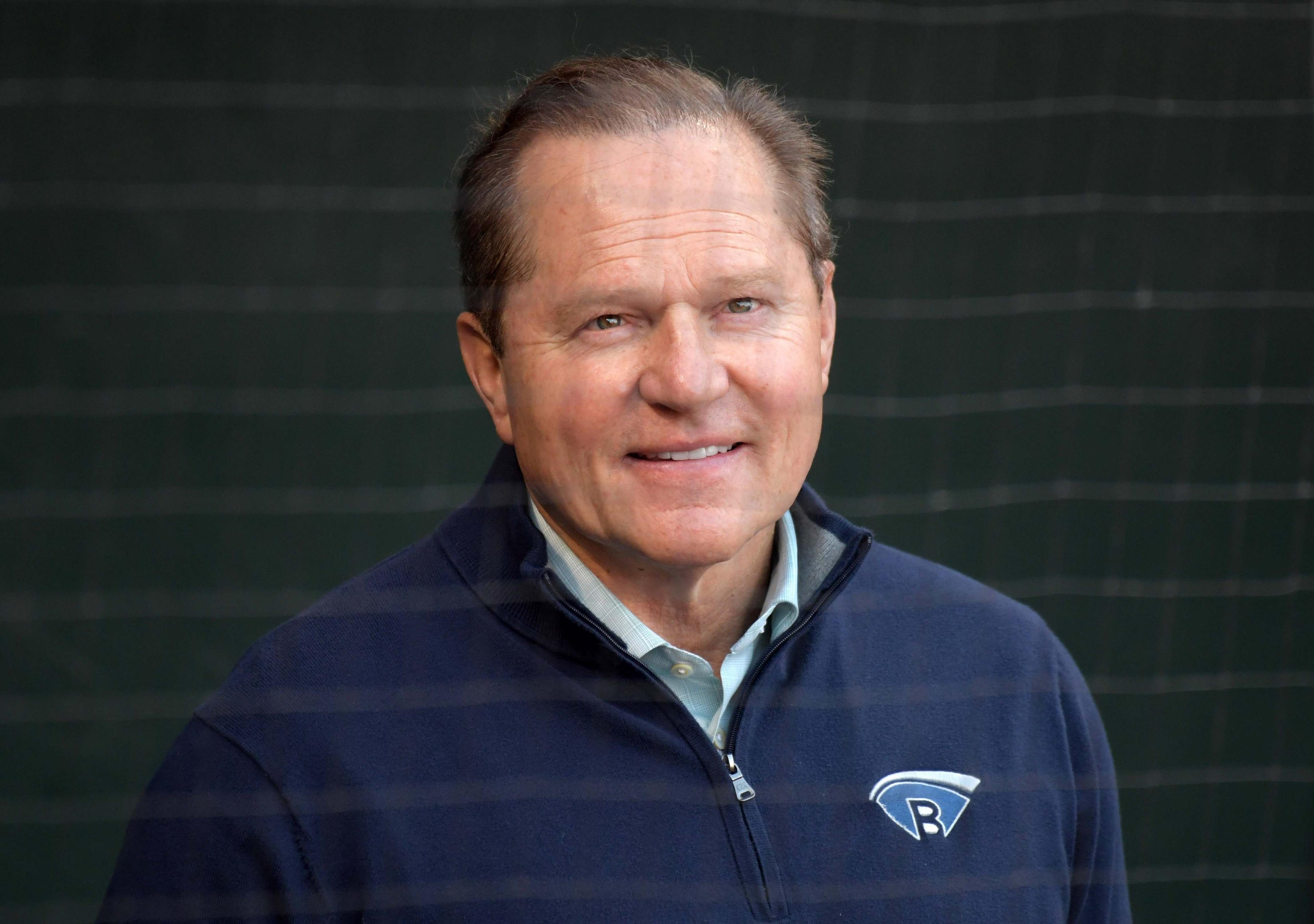 Apr 3, 2018; Anaheim, CA, USA; Sports agent Scott Boras watches batting practice during a MLB baseball game between the Los Angeles Angels and the Cleveland Indians at Angel Stadium of Anaheim. Mandatory Credit: Kirby Lee-USA TODAY Sports / Kirby Lee