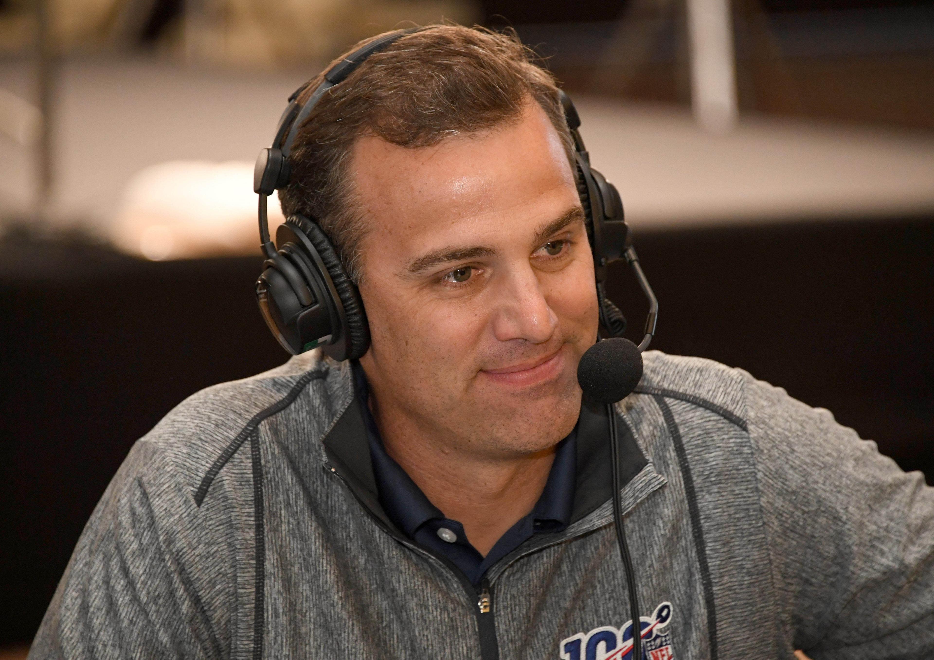 Jul 24, 2019; Los Angeles, CA, USA; NFL Network analyst Daniel Jeremiah during Pac-12 football media day at Hollywood & Highland. Mandatory Credit: Kirby Lee-USA TODAY Sports / Kirby Lee