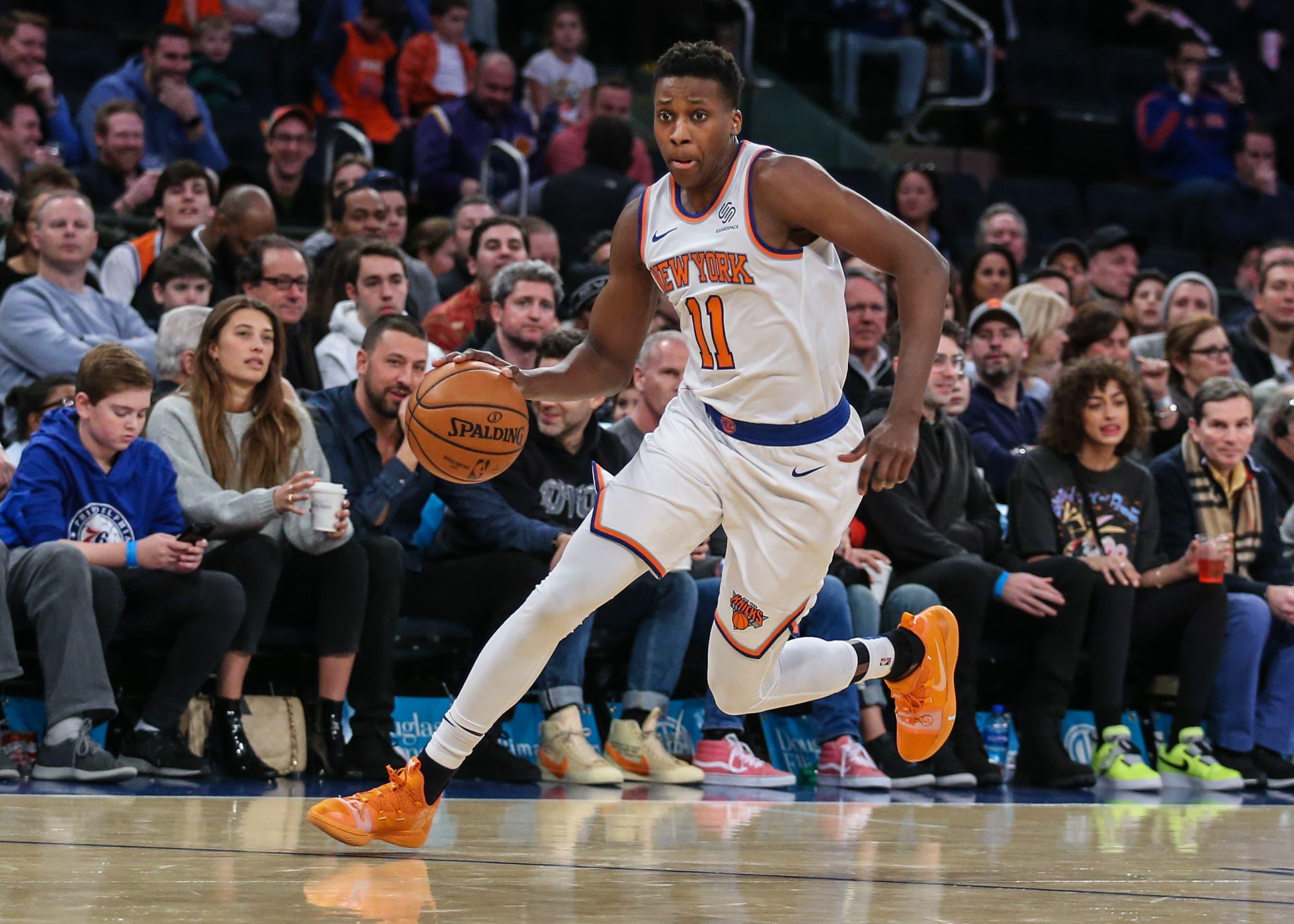 New York Knicks guard Frank Ntilikina at Madison Square Garden. / Wendell Cruz/USA TODAY Sports