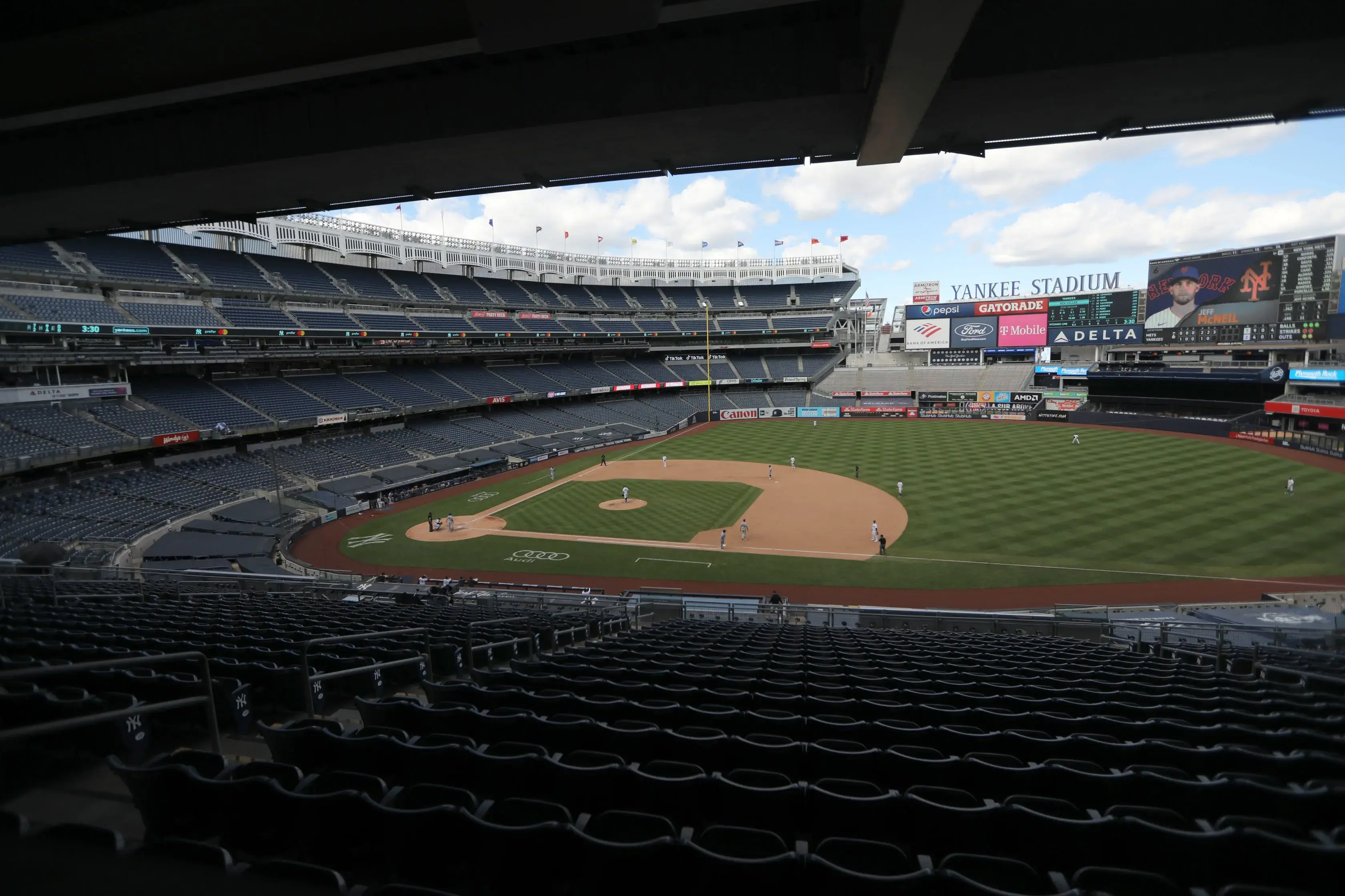 A general view of Yankee Stadium as the Mets face the Yankees