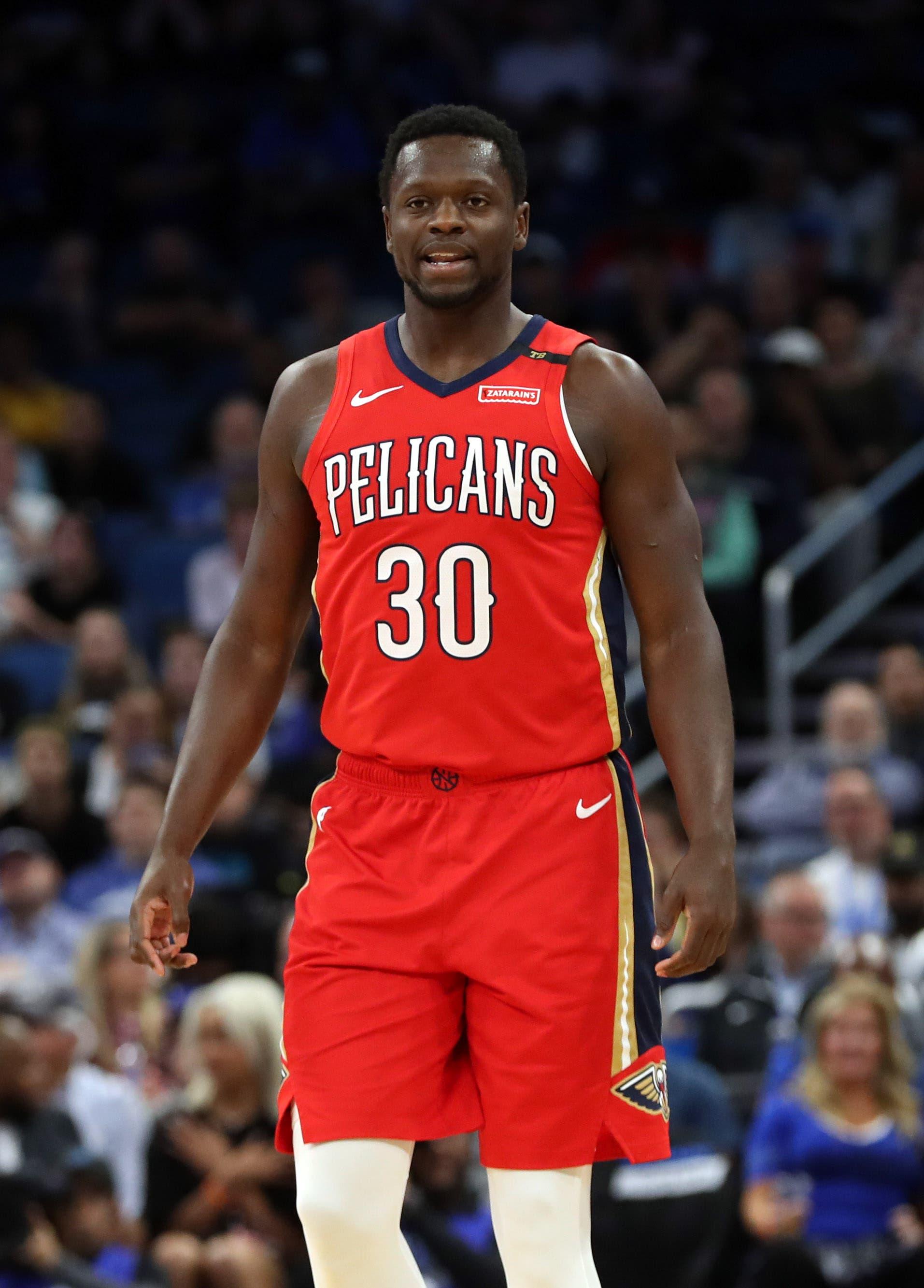 Mar 20, 2019; Orlando, FL, USA; New Orleans Pelicans center Julius Randle (30) during the first quarter at Amway Center. Mandatory Credit: Kim Klement-USA TODAY Sports / Kim Klement