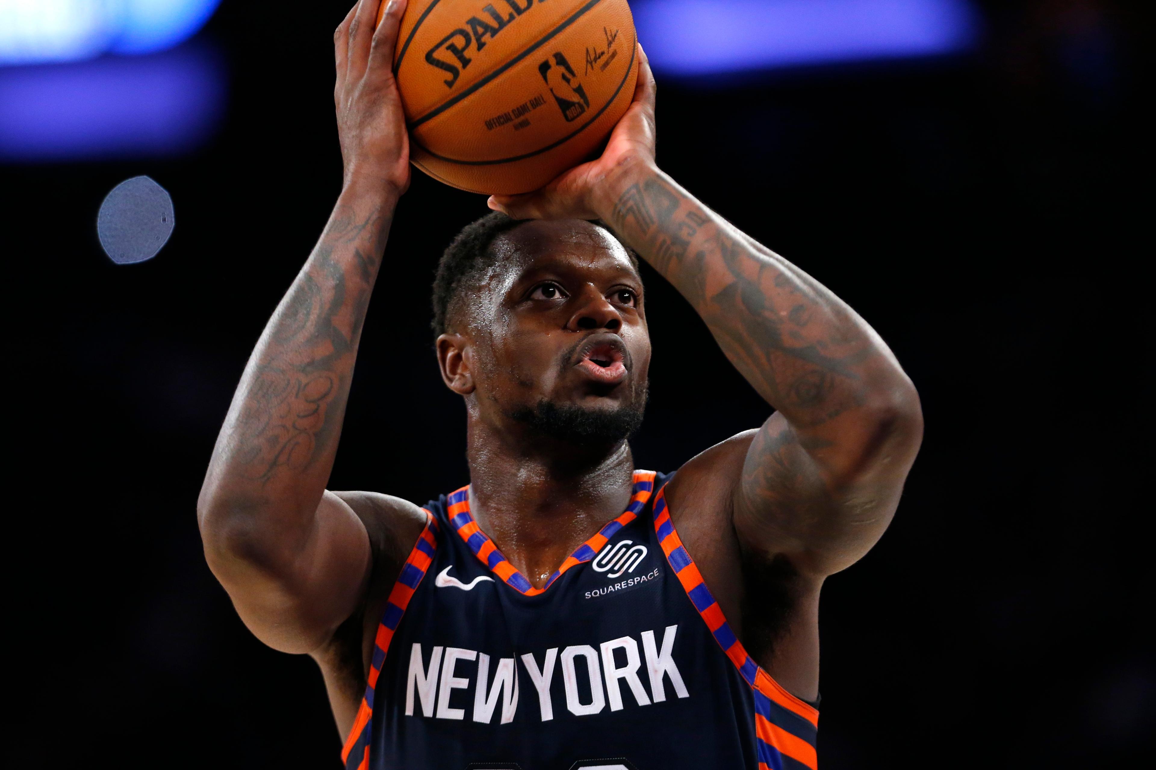 Dec 7, 2019; New York, NY, USA; New York Knicks forward Julius Randle (30) at the foul line during the second half against the Indiana Pacers at Madison Square Garden. Mandatory Credit: Noah K. Murray-USA TODAY Sports