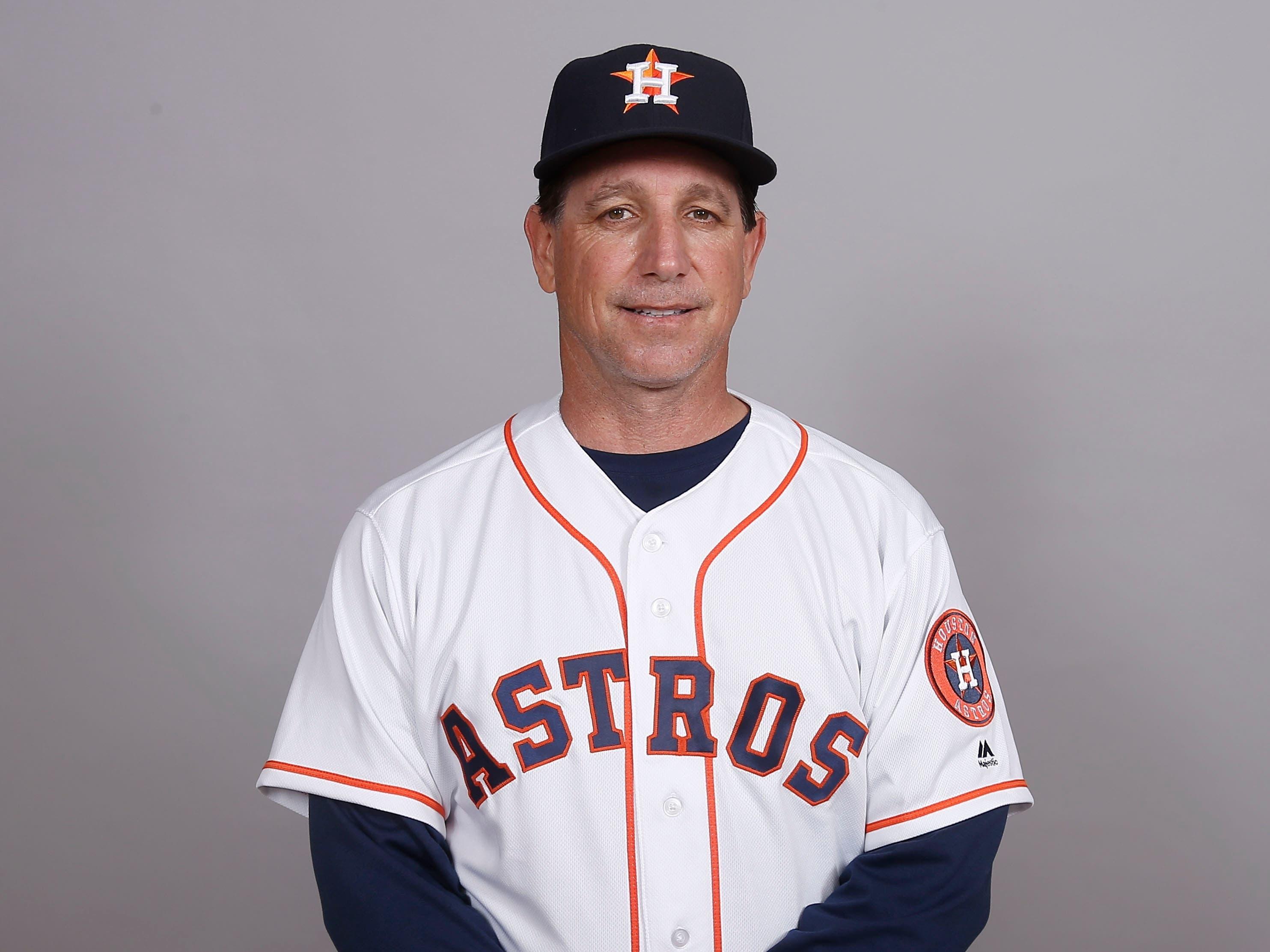 Feb 24, 2016; Kissimmee, FL, USA; Houston Astros staff member Tony DeFrancesco during media day for the Houston Astros at Osceola Heritage Park. Mandatory Credit: Reinhold Matay-USA TODAY Sports / Reinhold Matay