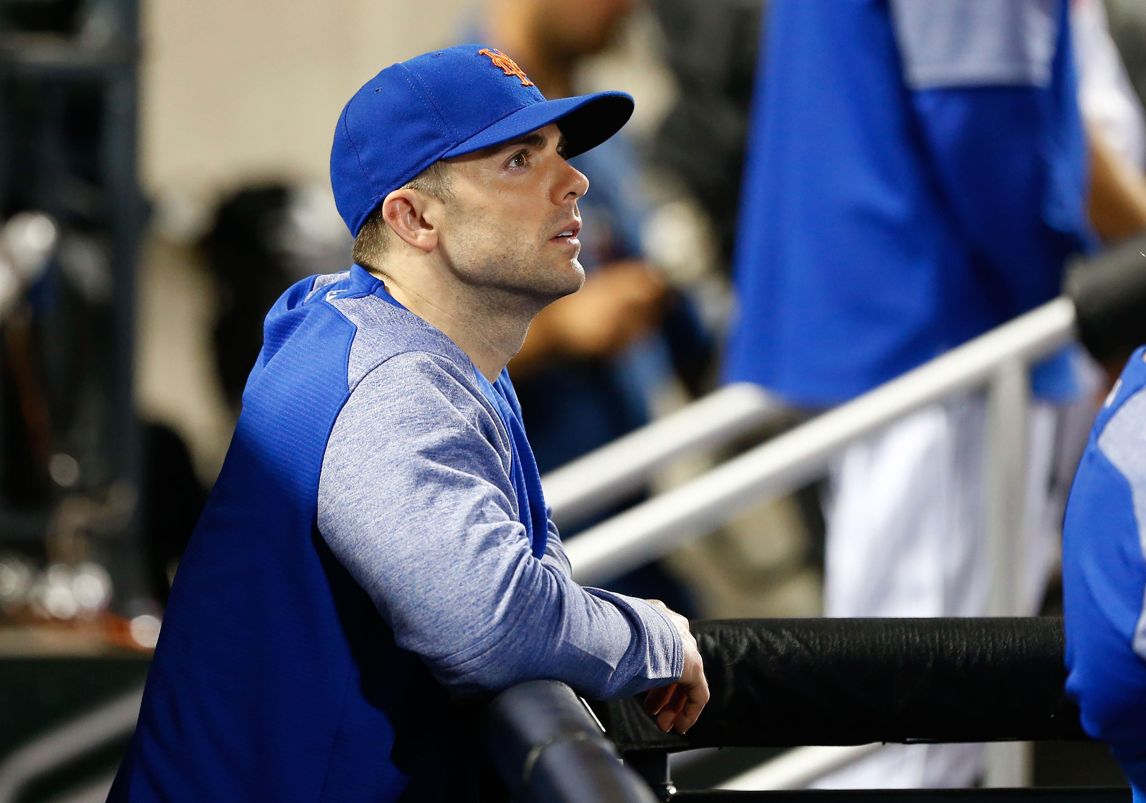 Jun 2, 2018; New York City, NY, USA; New York Mets player David Wright in dugout during game against Chicago Cubs at Citi Field. Mandatory Credit: Noah K. Murray-USA TODAY Sports / Noah K. Murray