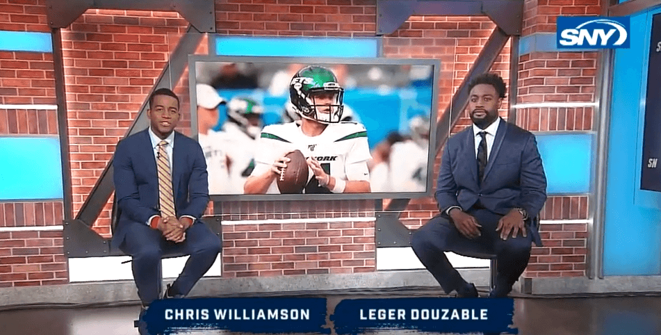 WATCH: Leger Douzable gives his take on Darnold-Gase sideline tiff