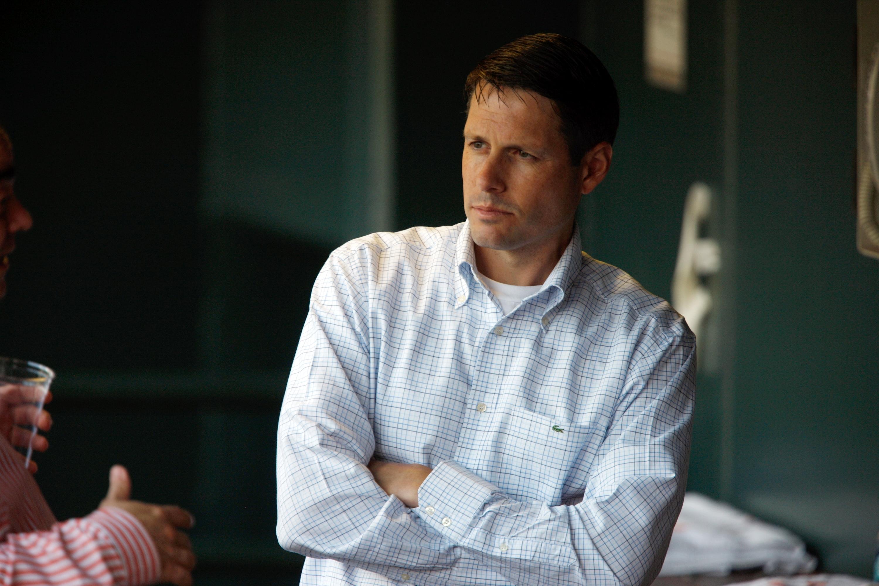 New York Mets assistant general manager John Ricco looks on before facing the Colorado Rockies in the first inning of a baseball game in Denver on Wednesday, Sept. 2, 2009. (AP Photo/David Zalubowski) 