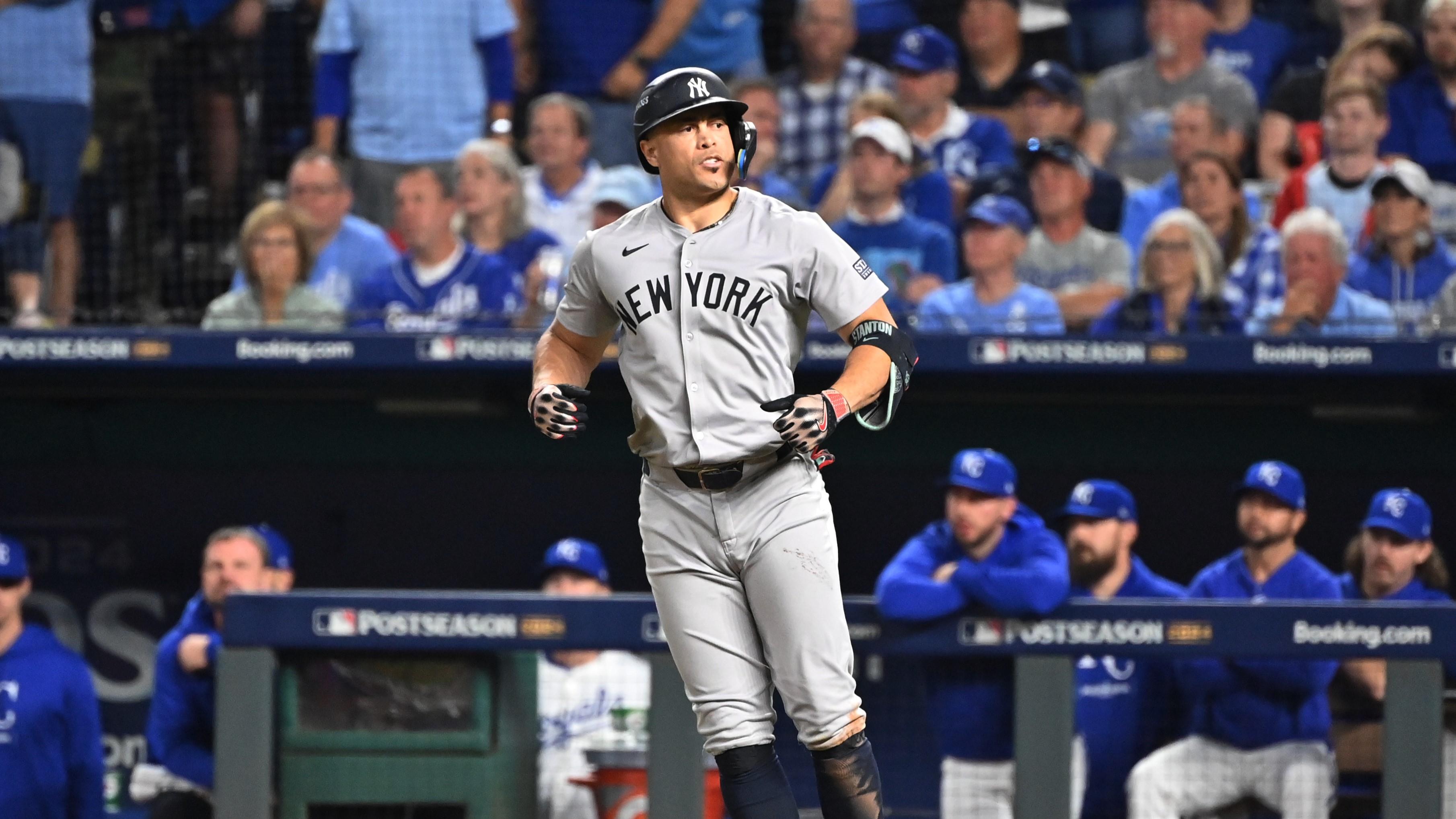 Giancarlo Stanton's home run pushes Yankees to 3-2 win at Royals in Game 3 of ALDS