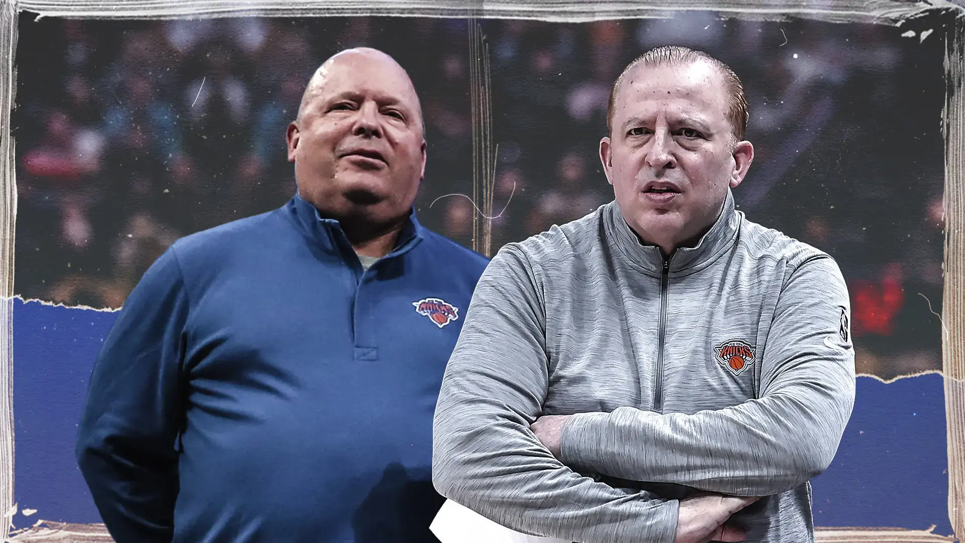 Leon Rose and Tom Thibodeau / USA TODAY Sports/SNY Treated Image