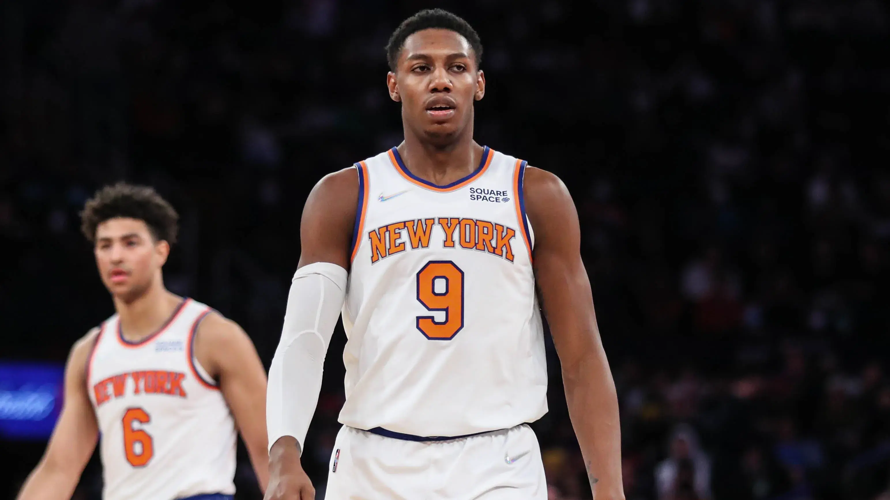 New York Knicks guard RJ Barrett (9) at Madison Square Garden. Mandatory Credit: Wendell Cruz-USA TODAY Sports / Wendell Cruz-USA TODAY Sports