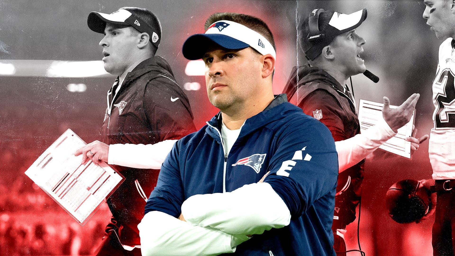 Patriots offensive coordinator Josh McDaniels / Treated Image by SNY