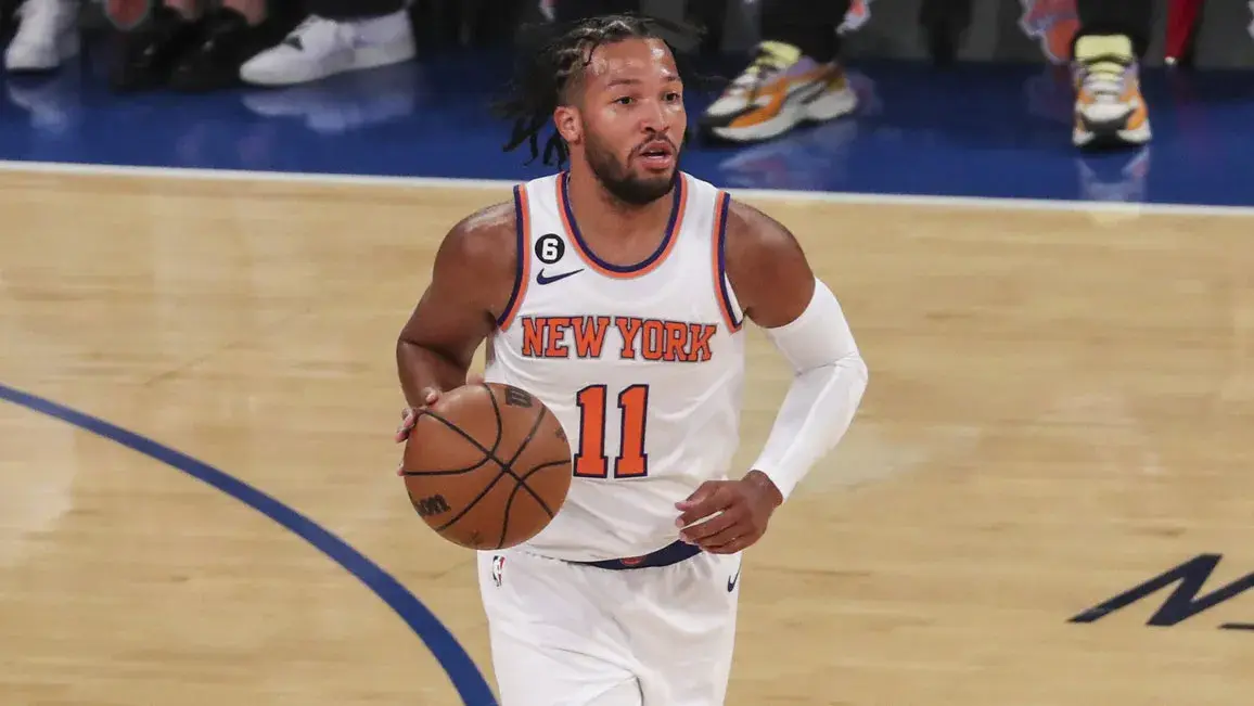 Oct 4, 2022; New York, New York, USA; New York Knicks guard Jalen Brunson (11) brings the ball up court in the first quarter against the Detroit Pistons at Madison Square Garden. / Wendell Cruz-USA TODAY Sports
