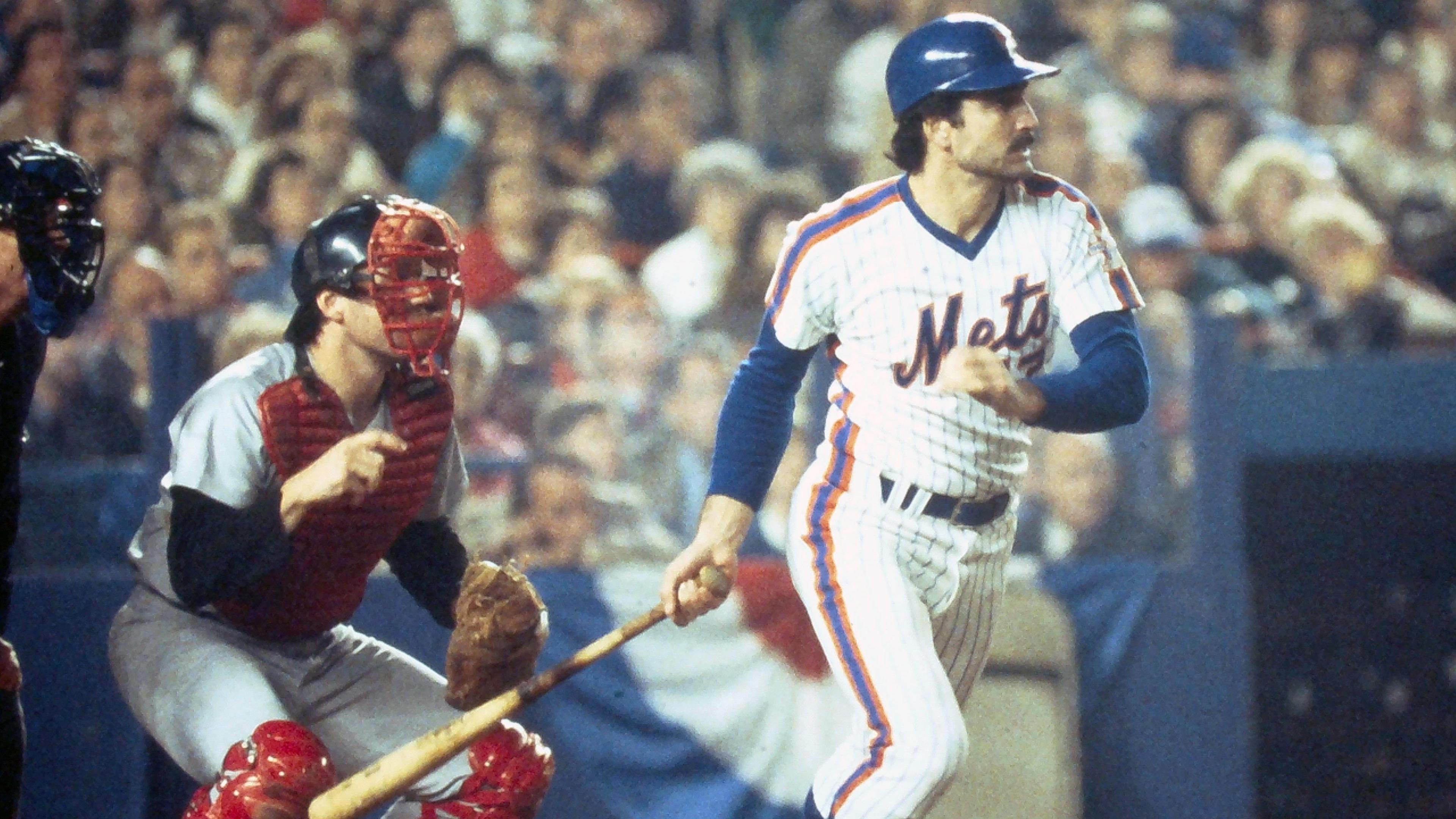 Keith Hernandez hits an rbi single in the 6th inning scoring Mookie Wilson and Lee Mazzilli cutting the Red Sox lead to 3-2 in Game 7 of the World Series at Shea Stadium Oct. 27, 1986. Mets Vs Red Sox 1986 World Series / Frank Becerra Jr/USA TODAY / USA TODAY NETWORK