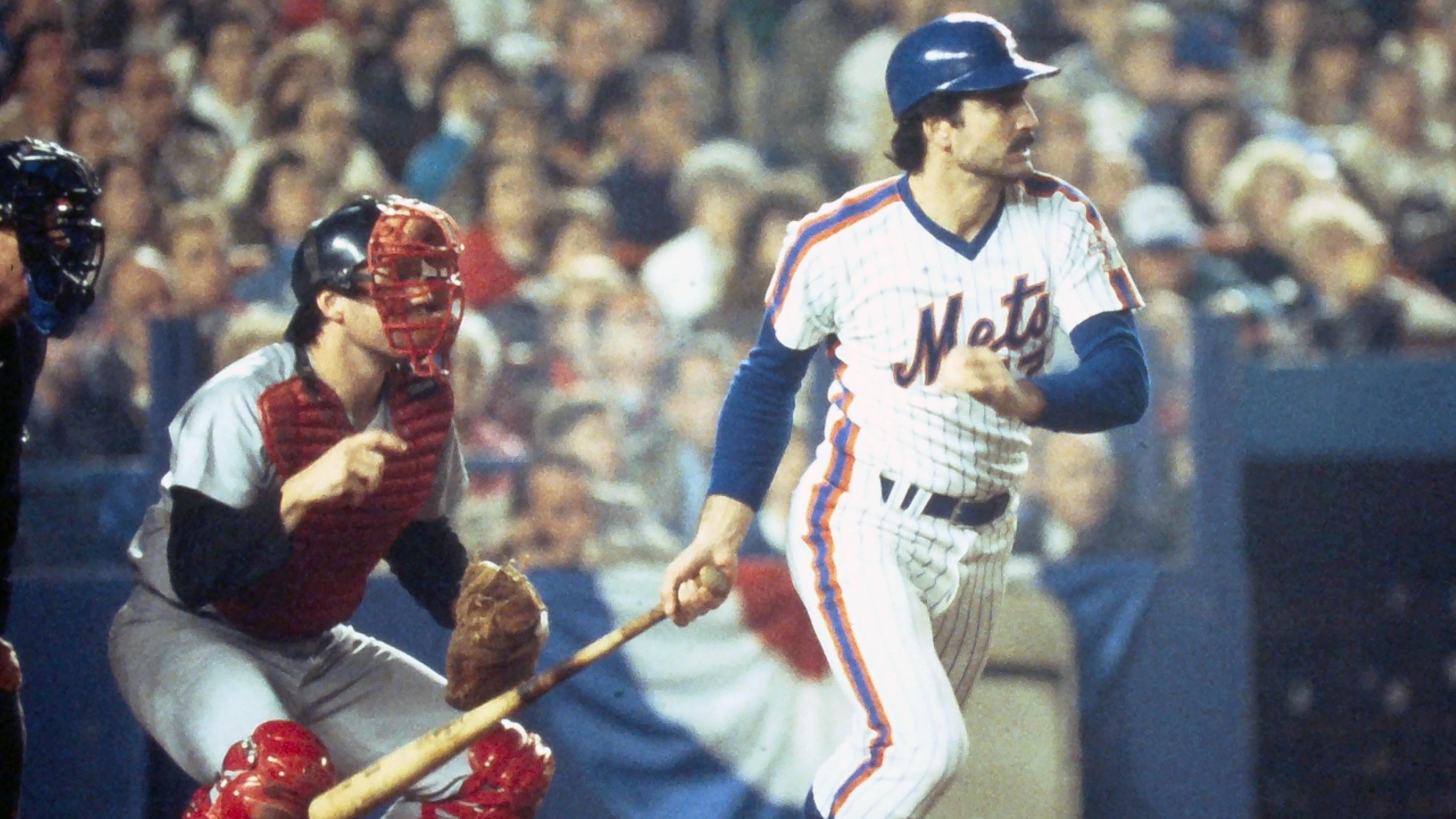 Keith Hernandez hits an rbi single in the 6th inning scoring Mookie Wilson and Lee Mazzilli cutting the Red Sox lead to 3-2 in Game 7 of the World Series at Shea Stadium Oct. 27, 1986. Mets Vs Red Sox 1986 World Series / Frank Becerra Jr/USA TODAY / USA TODAY NETWORK