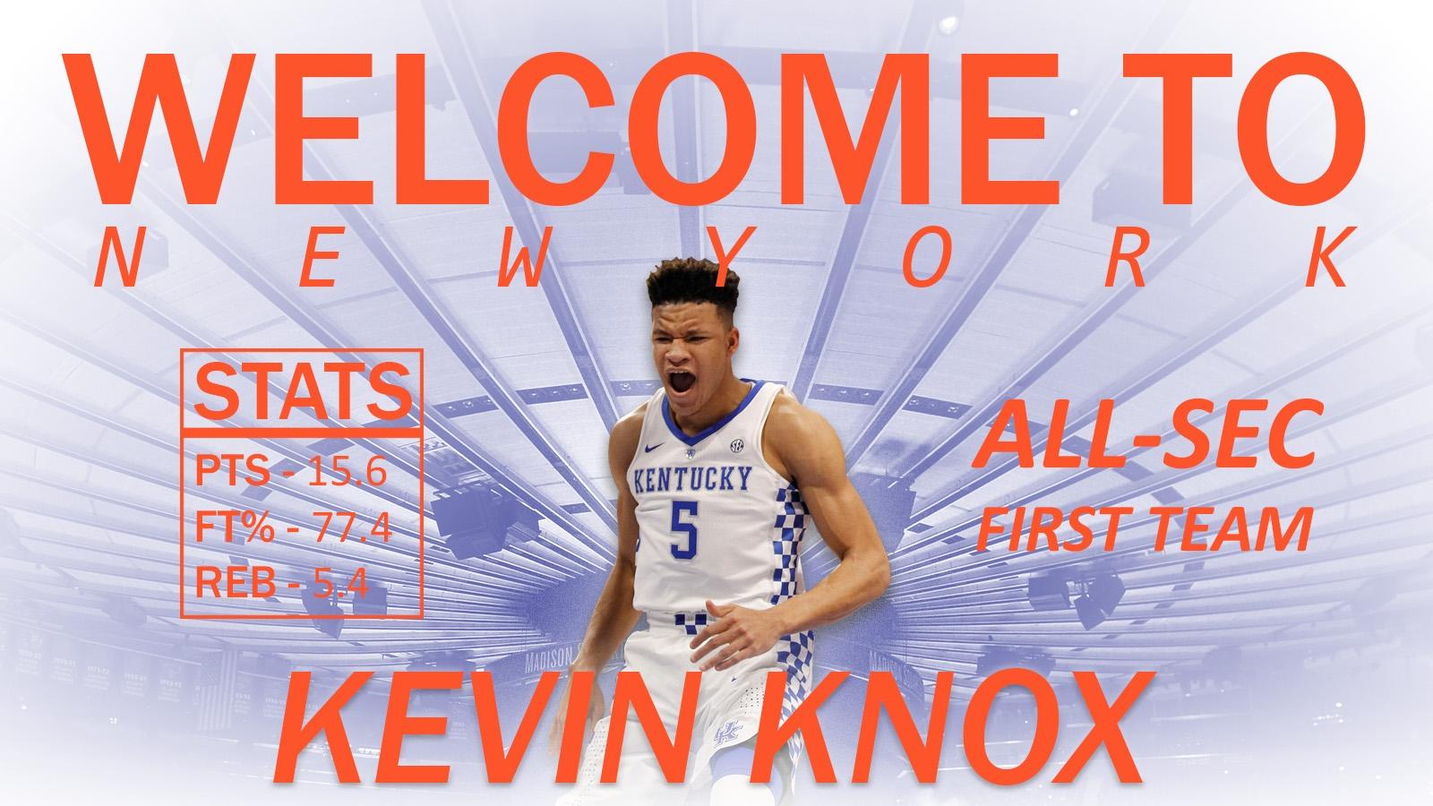 Knicks tab Kentucky's Kevin Knox with No. 9 pick in NBA Draft