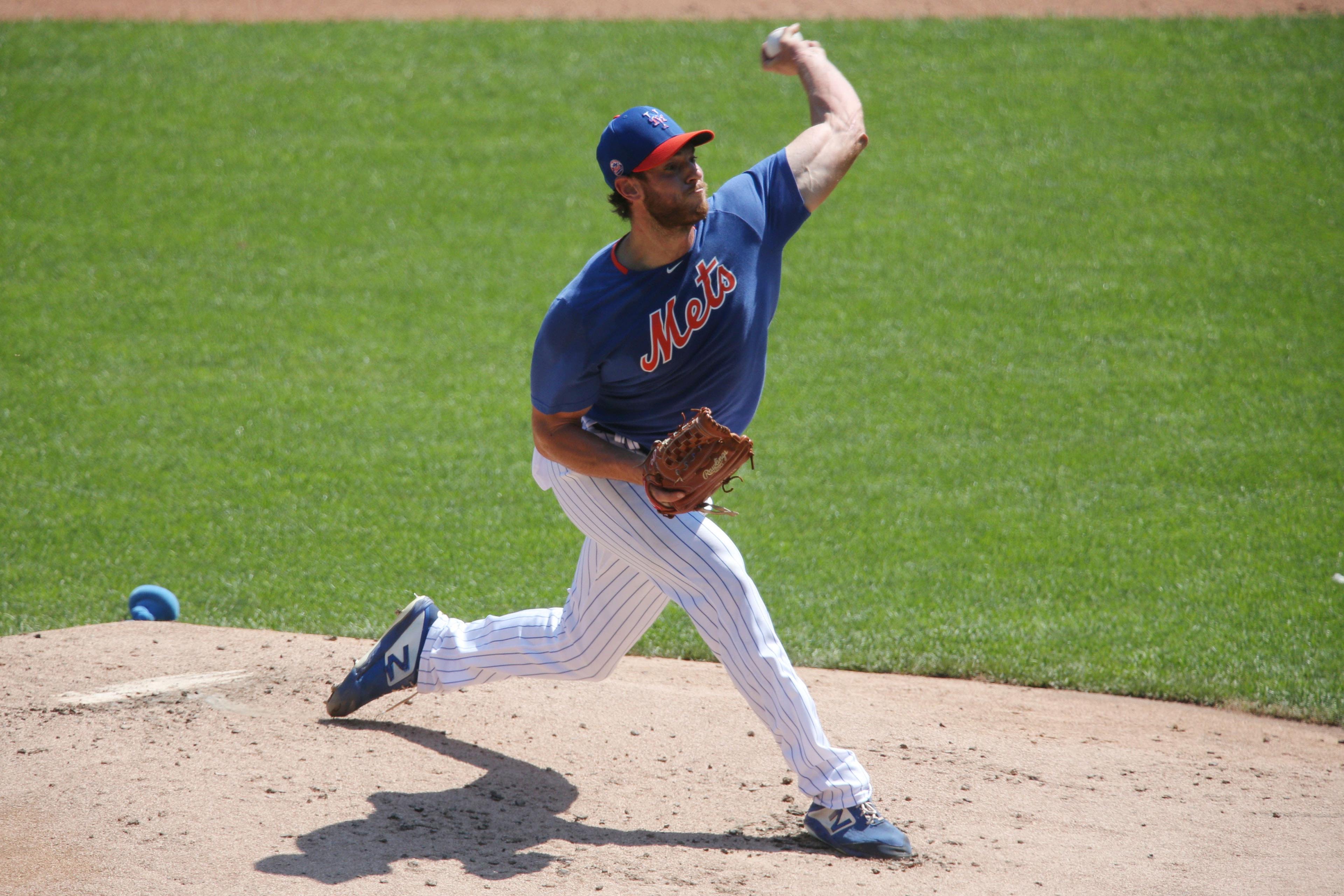 Steven Matz stretches toward home plate during sim game / Brad Penner/USA TODAY Sports