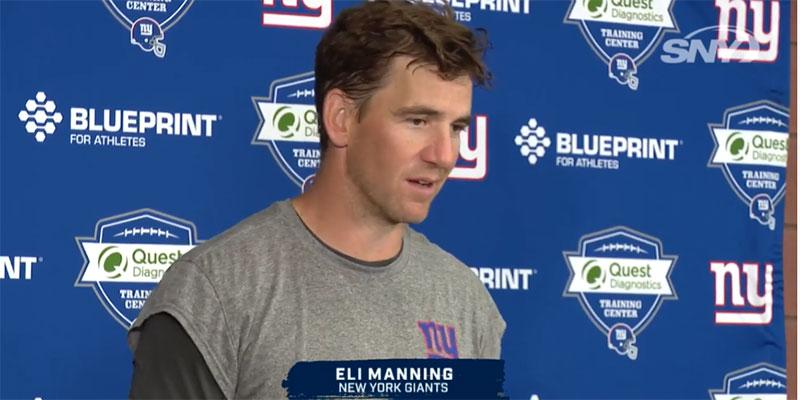 WATCH: Eli Manning talks Daniel Jones, Giants OTAs