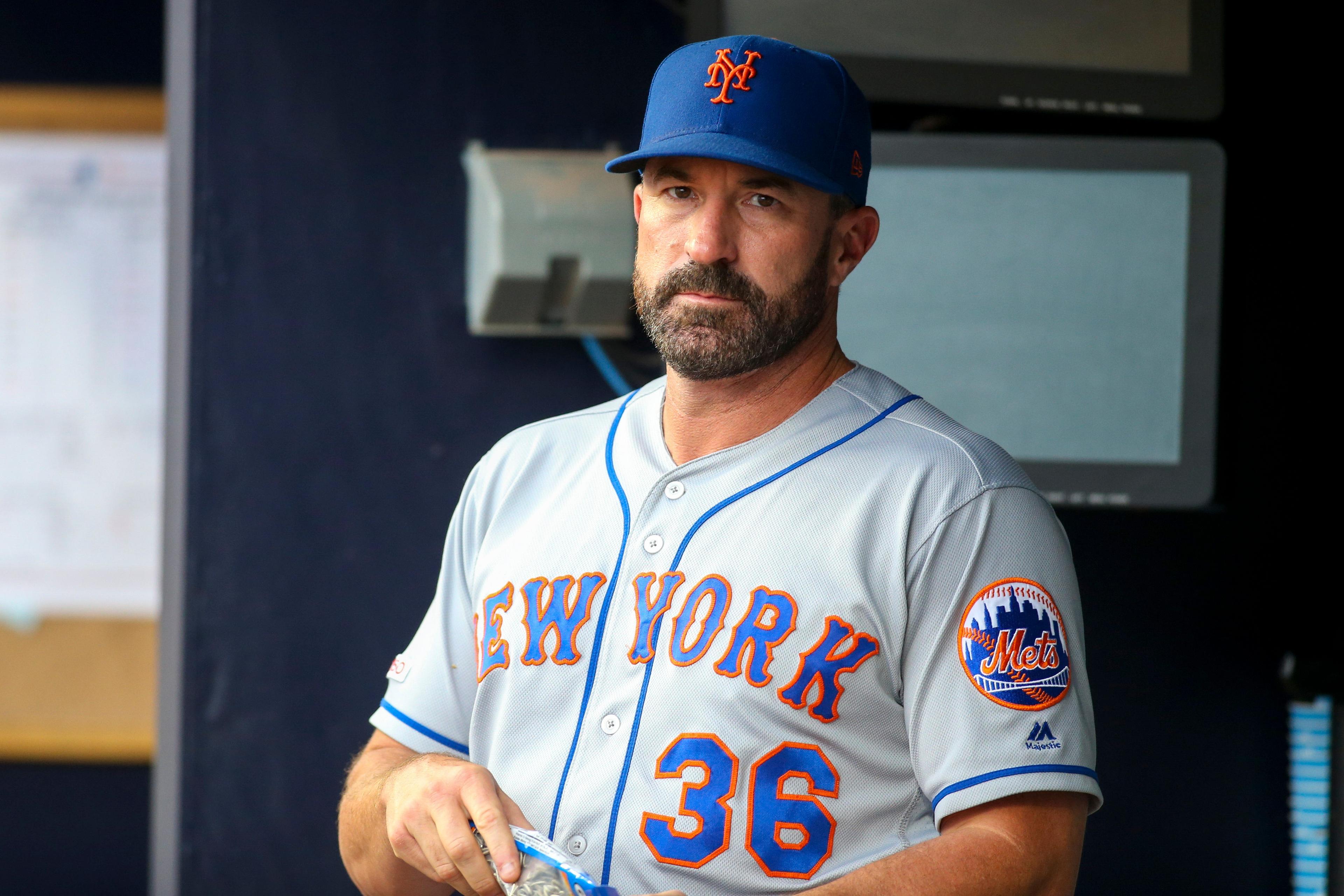 Jun 18, 2019; Atlanta, GA, USA; New York Mets manager Mickey Callaway (36) in the dugout before a game against the Atlanta Braves at SunTrust Park. Mandatory Credit: Brett Davis-USA TODAY Sports
