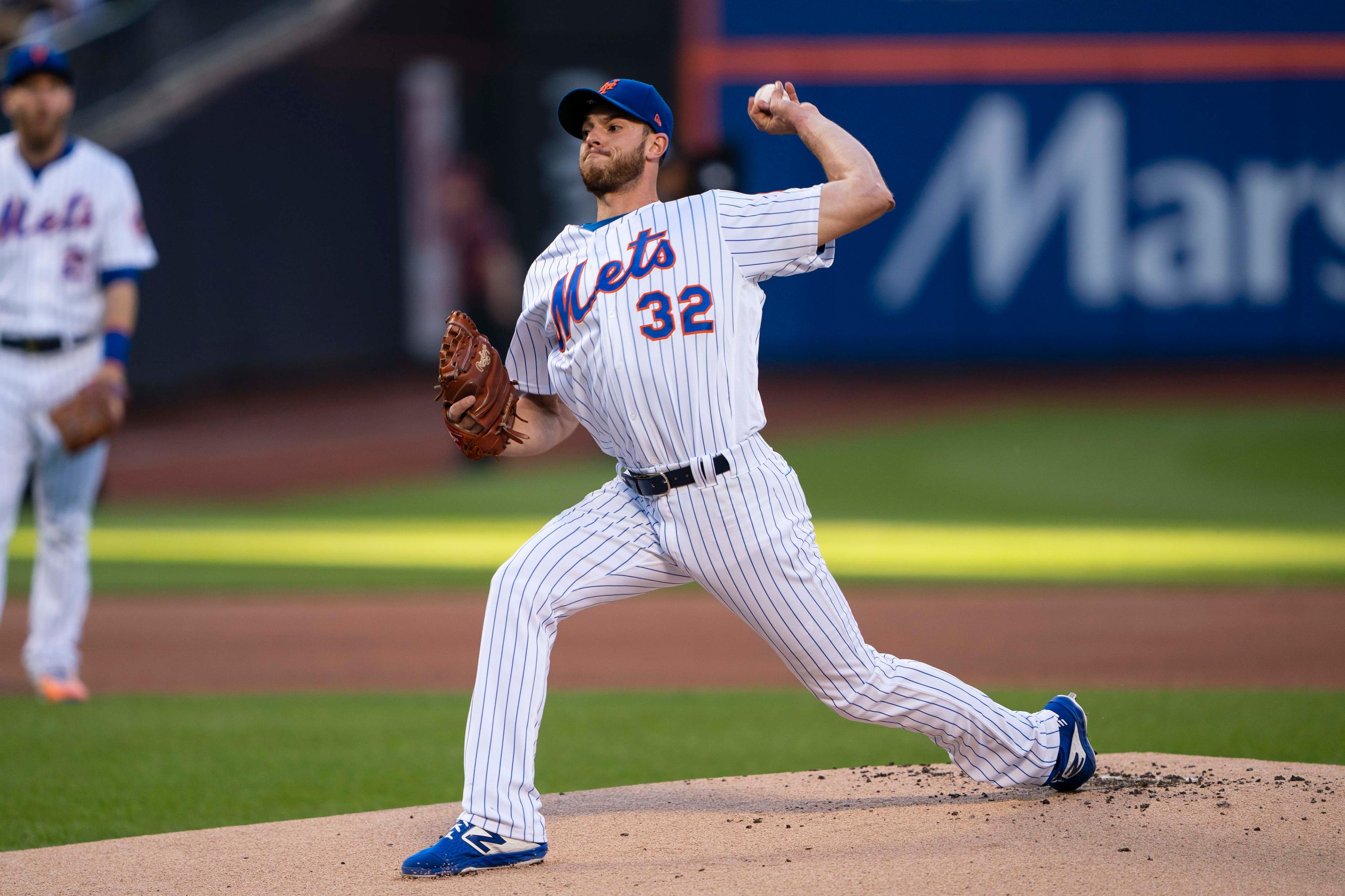 Jun 8, 2019; New York City, NY, USA; New York Mets pitcher Steven Matz (32) delivers a pitch during the first inning against the Colorado Rockies at Citi Field. Mandatory Credit: Gregory J. Fisher-USA TODAY Sports / Gregory Fisher