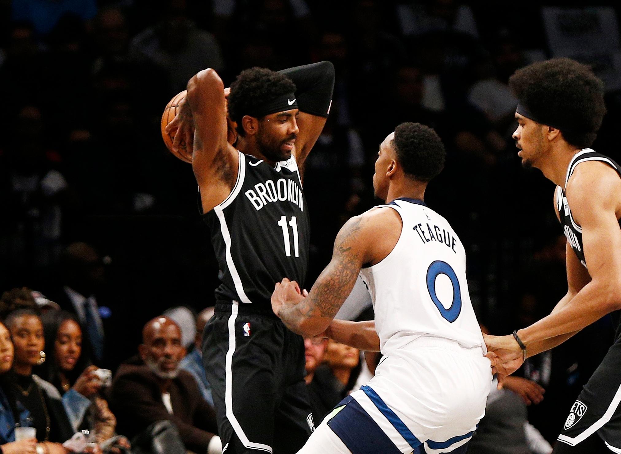 Nets Takeaways from Wednesday's 127-126 OT loss to Timberwolves, including Kyrie Irving's historic debut