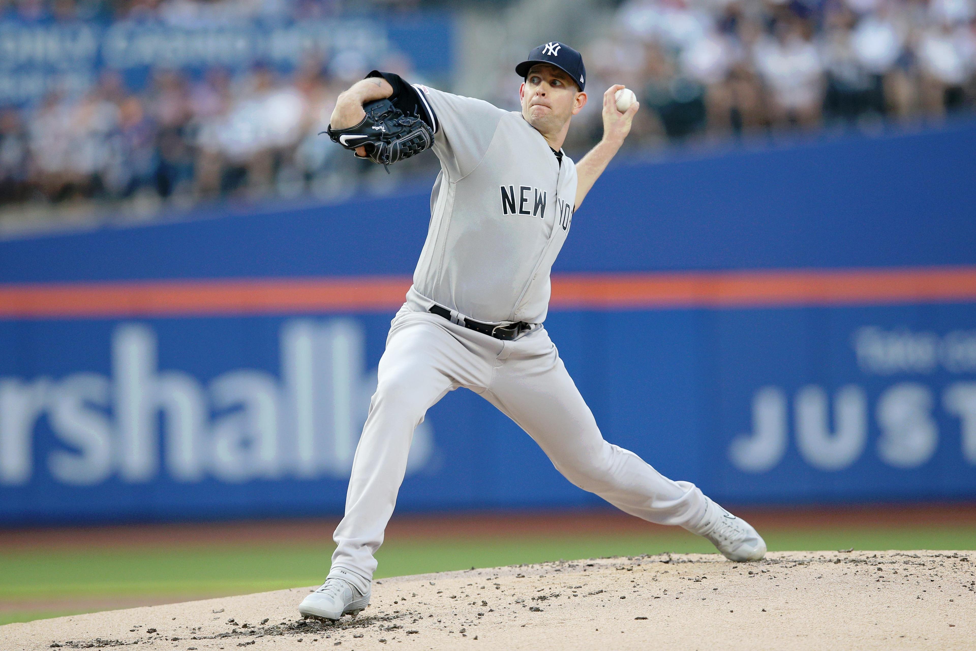 Jul 2, 2019; New York City, NY, USA; New York Yankees starting pitcher James Paxton (65) pitches against the New York Mets during the first inning at Citi Field. Mandatory Credit: Brad Penner-USA TODAY Sports / Brad Penner