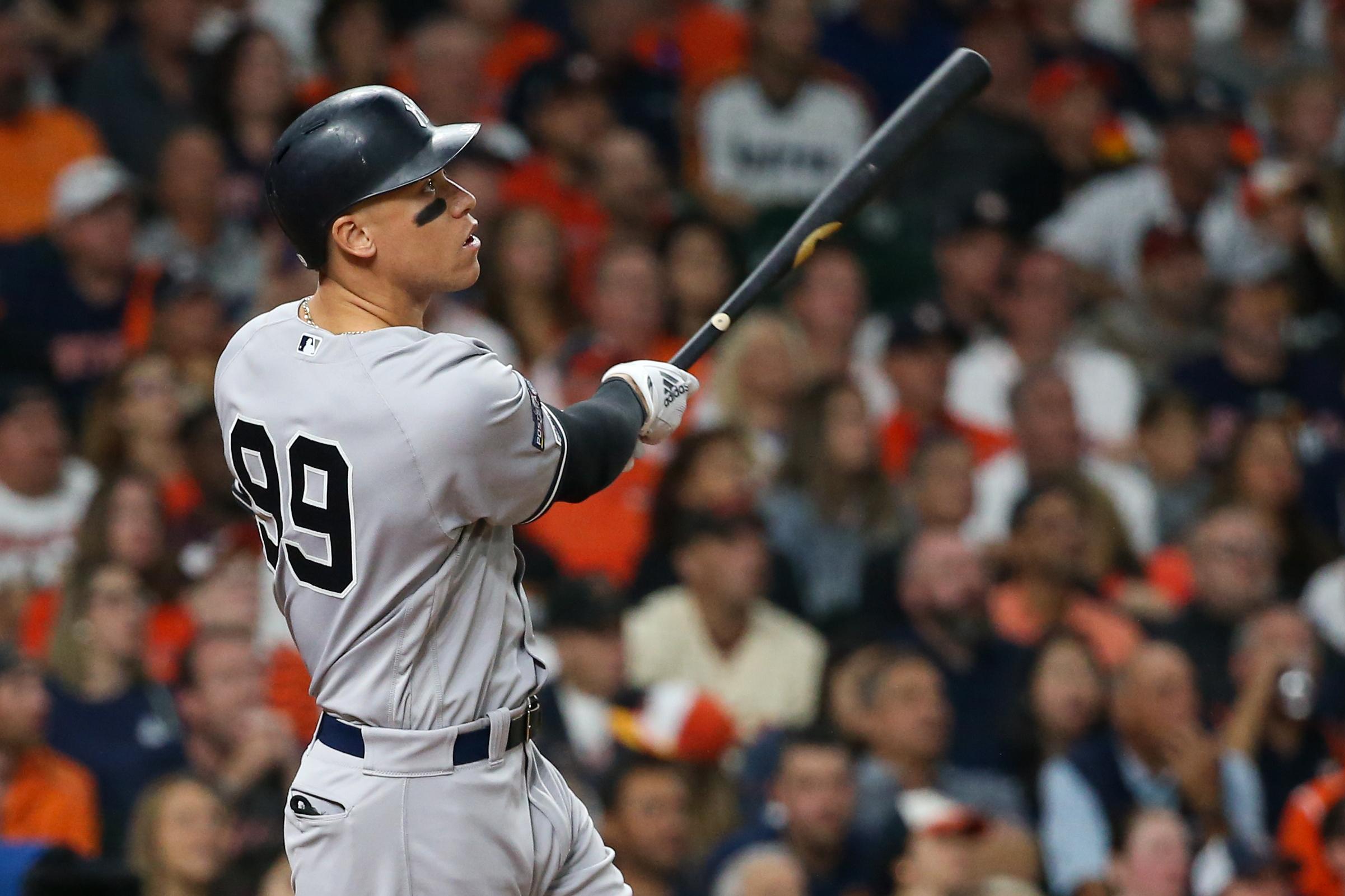 WATCH: Aaron Judge helps turn double play to preserve Yankees' ALCS Game 1 lead