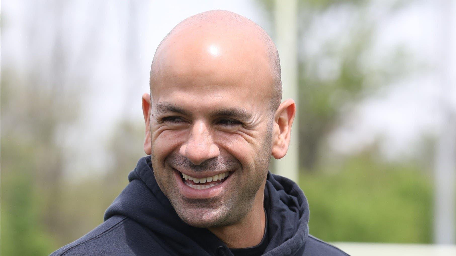 The new Jets head coach Robert Saleh at the NY Jets rookie mini camp in Florham Park, NJ on May 7, 2021. / Chris Pedota, NorthJersey.com