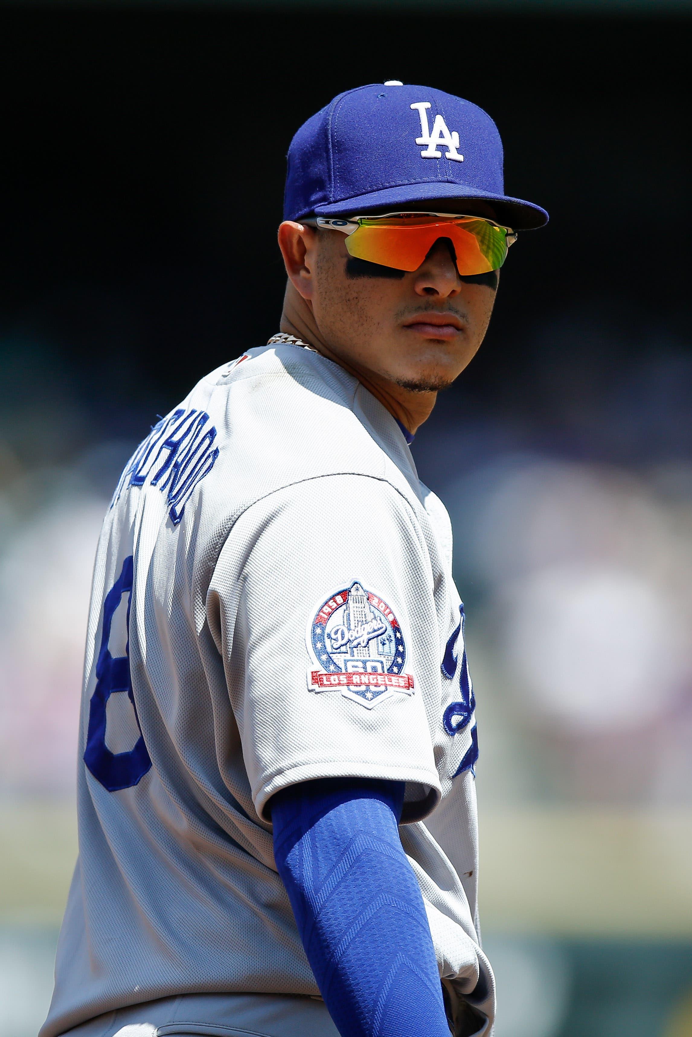 Los Angeles Dodgers third baseman Manny Machado in the second inning against the Colorado Rockies at Coors Field. / Isaiah J. Downing/USA TODAY Sports